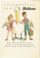 Pelikan Werbung Stundenplan ca